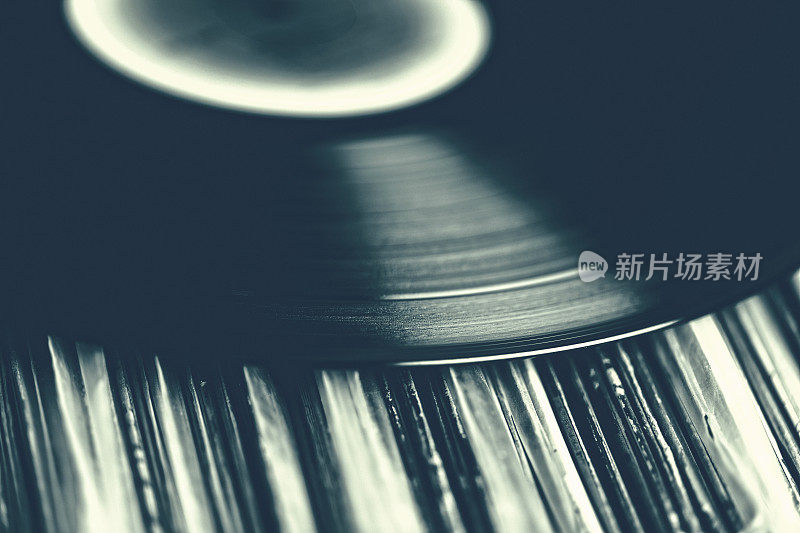 收藏的复古33 RPM LP唱片专辑